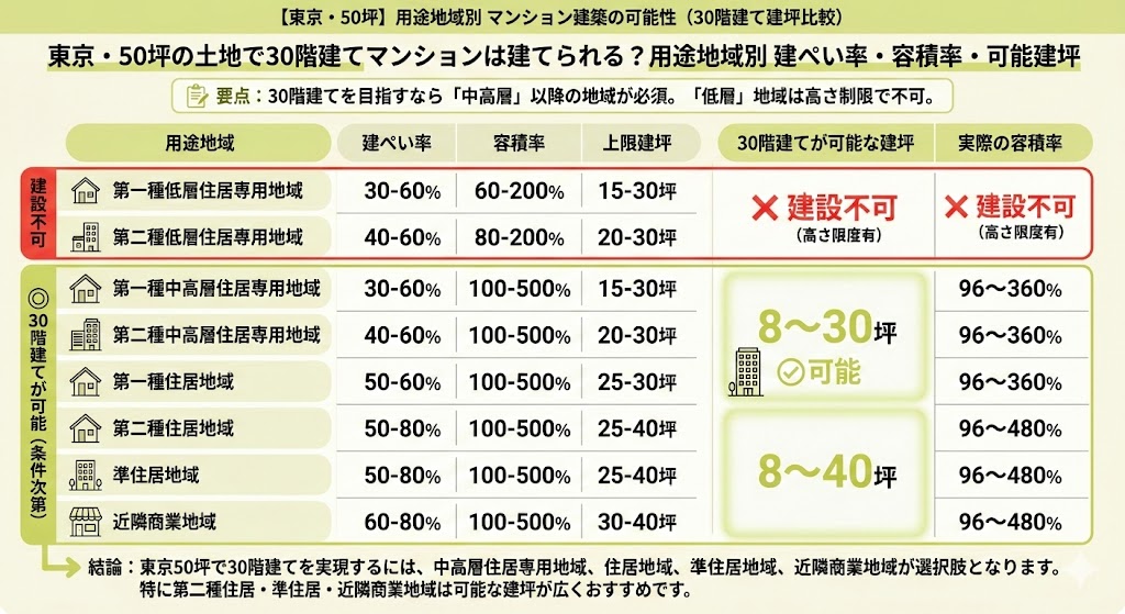 【東京】50坪の建ぺい率・容積率
