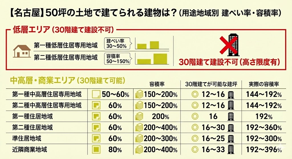 【名古屋】50坪の建ぺい率・容積率